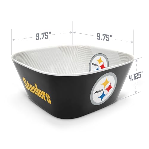 Image of YouTheFan NFL Pittsburgh Steelers Large Party Bowl (Pack of 6)