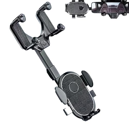 Supporto per telefono per la vista posteriore supporto per per la per cellulare per specchietto retrovisore multifunzione girevole a 360° regolabile