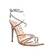 Cape Robbin Ada Sexy Stiletto High Heels for Women, Strappy Pointed Open Toe Shoes Heels - Nude Size 6