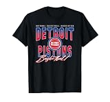 NBA Official Detroit Pistons Fade Out T-Shirt, Men, Black, Small