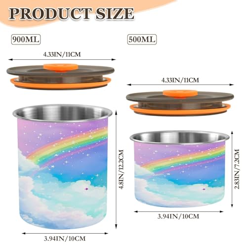Contenedor al vacío para café Qilmy acero inoxidable 30 oz miniatura 3