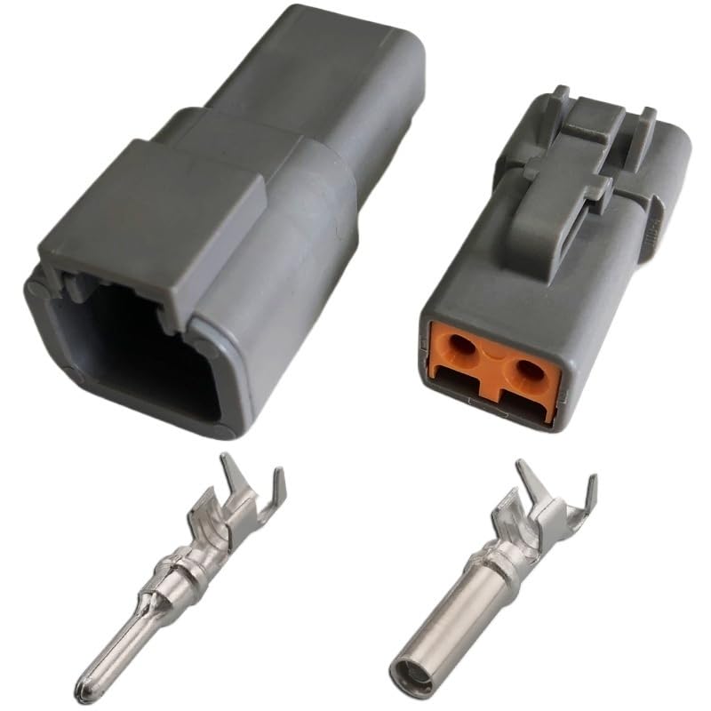 DTP04-2p Automotive Sealed Water Proof Connector 2p4p6p Harness Plug High Current Spot Lamp Socket(2p,5sets)