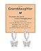 BxkSky Hypoallergenic Butterfly Hoop Huggie Earrings for Girls 8 12 10 11 14 Year Old Birthday Granddaughter from Grandma 8th Grade Preschool Prek Kindergarten Graduation Gifts for Tween Teen Girl Trendy Stuff