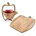 HH-CC Cesta de Frutas Plegable, frutero de bambú Cesta de Frutas secas Soporte de frutero en Forma de Manzana, Bandeja de Comida Festiva Cesta de bambú Plegable para Frutas y Verduras