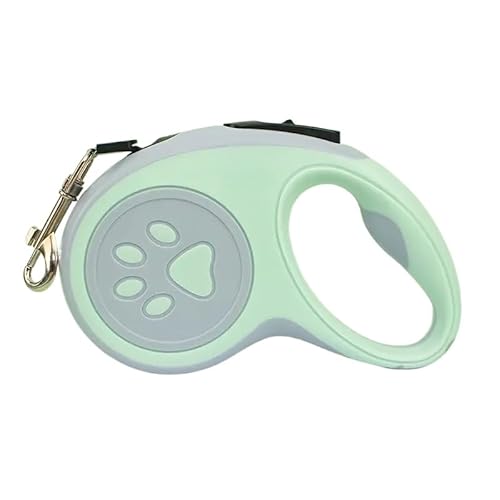 Coleira Guia Retrátil Premium Para Cachorros e Gatos 3 e 5 Metros(Verde-3 M)