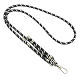 RYQZHHY Cuerda Para Movil Cordón plateado con doble hebilla ajustable for muñeca, correa cruzada for colgar teléfono móvil, cadena de hombro, llavero(Black white)