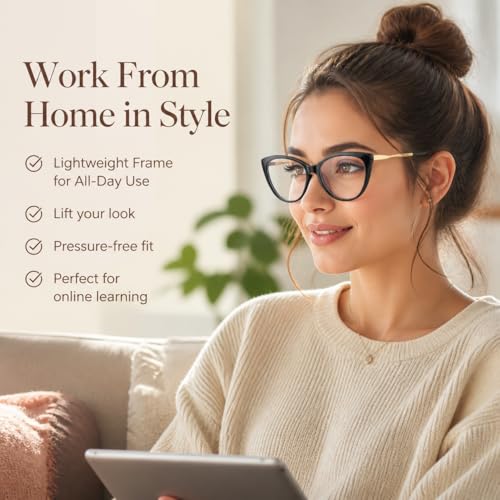 Image of Cyxus Cat Eye Blue Light Glasses for Women Reduce Eye Strain 8144 | Eye Protection,UV Protection,Ideal for Office Work Daily Wear