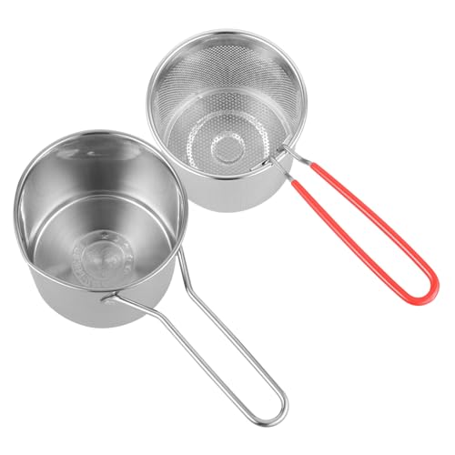 Gatuida 1 Satz Frittierpot mit Frittierkorb und Silikon Griff nicht Rostender Frittier und Milchkochtopf für Induktions und Gasherde Gatuida 1 Satz Frittierpot mit Frittierkorb und Silikon Griff nicht Rostender Frittier und Milchkochtopf für Induktions und Gasherde