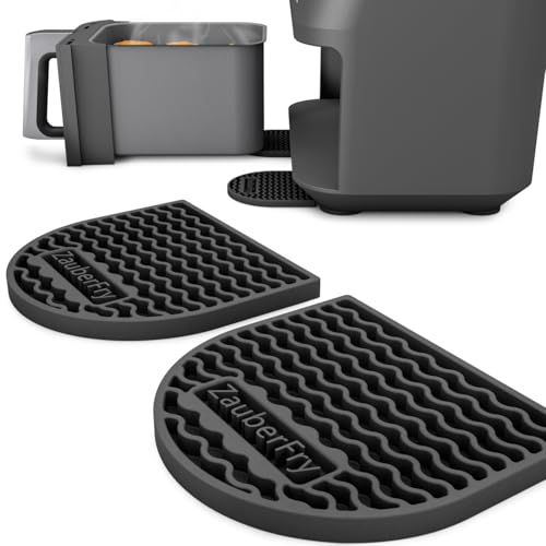 ZauberFry - Juego de 2 posavasos de silicona originales compatibles con Ninja AF300EU, AF400EU, AF451EU, AF500DE y SL400EU, protección contra el calor, aptos para alimentos, resistentes al calor,