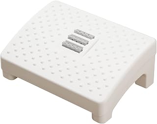Angoily Adjustable Foot Rest Under Desk Foot Stool Office Chair Foot Rest Ergonomic Tilted Foot Stool for Home Office (White, Gray)