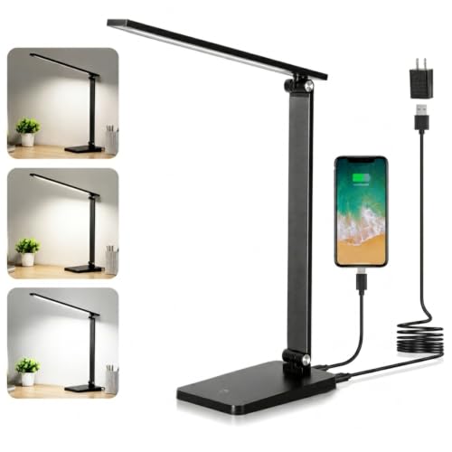 LED Desk Lamp for Home Office, 3 Levels Dimmable...
