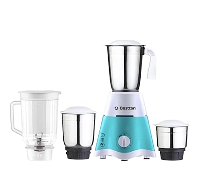 Bostton Mixer Grinder StarPro, 600 Watt, Copper Winded Motor, 4 Jar with 2 Year Warranty