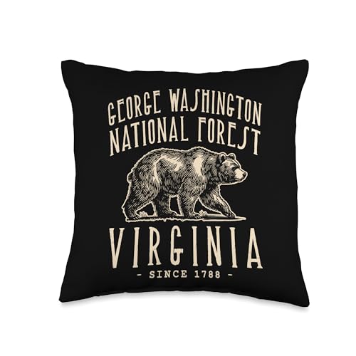 GEORGE WASHINGTON NATIONAL FOREST. BEAR HUNTING IN VIRGINIA Throw Pillow