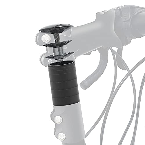 Baluoqi Bicycle Headset Spacer 1-1/8 Inch 28.6Mm With Stem Top Cap(Carbon Fiber),Headset Star Nut And Long Titanium Bolt Aluminium Alloy Mtb Road Bike Stem Headset Spacer(Black) #TOP4