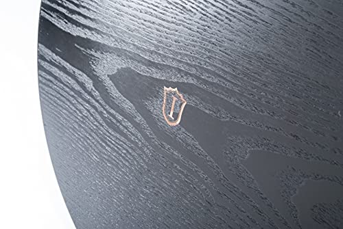 Islandoffer Ash Wood Round Black Tray Tea Cake Tray Japanese Style (1Pc) #TOP2