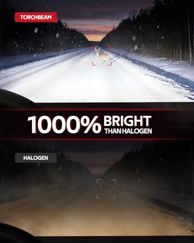 Image of Torchbeam H13 /H10 LED Bulbs Combo, 75000LM 6500K White, 9008 H13 Headlight + 9145 H10 Fog Lights, Dual Heat-Dissipation Cooling, Fit Ford F-150 2004-2014 F-250 /F-350 2005-2020, Pack of 4