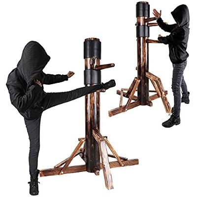 Adjustable Wing Chun Dummy Mook Yan Jong IP Man Training Target Wood Base