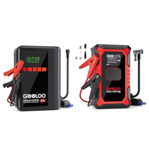 GOOLOO A3 Jump Starter with Air Compressor&GOOLOO A2 8-in - Detailed View