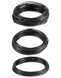 QWORK® Bonsai Wire Set, Tree Training Wire Anodized Aluminum Wire for Shaping Bonsai Tree, 1.0mm, 1.5mm, 2.0mm, 10M / 32.8FT for Each Size