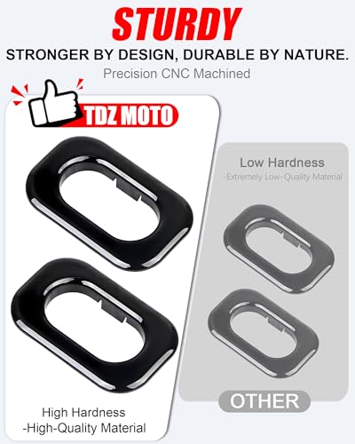 TDZ MOTO Motorcycle Antenna Hole Cover for Harley Touring Street Glide FLHX 2006-2023, Road Glide FLTRI 2010-2023, Road King Special 2017-2023, Black-BB — view 3
