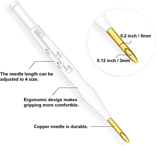Wool Queen Punch Needle Beginner Diy Kit, 1 Punch Tool /18 Colors Yarn / Two 8.4'' Imitated Wood Hoops & Monk's Cloth And 5 Design Patterns For Kids Starters Craft Gift #TOP3