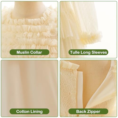 Girls White Dress Flower Girl Dresses First Communion Dress Lace Tulle Party Kindergarten Graduation Dresses4