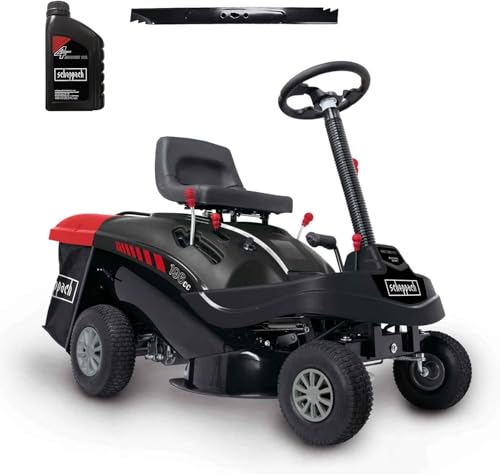 Scheppach Tondeuse Thermique MR196-61 | Autoportée & Démarrage électrique |6,5 CV| Largeur de Coupe 61cm | 5 Positions |Ramassage 150 L| 4 Marche Avant- 1...