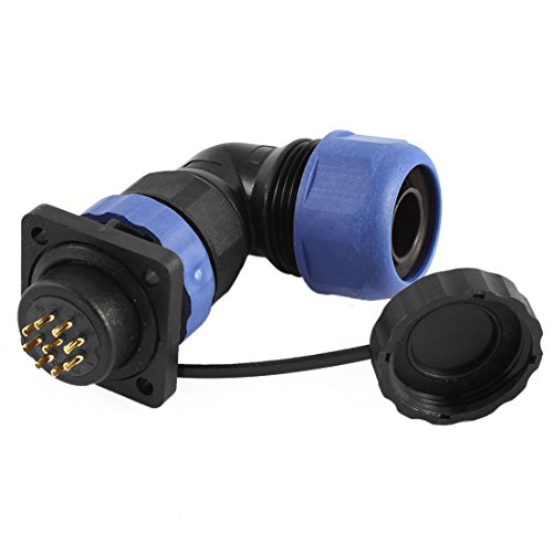 Conector de aviación impermeable SD20-9 20mm azul miniatura 1