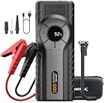 NASTIMA Jump Starter with Air Compressor, 4-in-1 Jump Starter Power Bank, Car Battery Booster with Portable Tire Inflator, 12000mAh Power Pack with Digtal Display,Emergency Light
