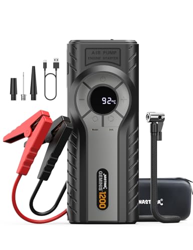 NASTIMA Banco de energía para coche con compresor, QC18W