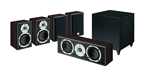 DALI Spektor 1 Heimkinoset - 5.1 Surround-Sound-System, 6-teilig: 2-Wege-System, 40-100 Watt Belastbarkeit, 33 Hz-26 kHz Frequenzbereich, 170 Watt aktiver Subwoofer
