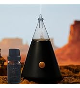 USMLMOOT Aroma Nebulizer - Waterless Essential Oil Diffuser with Wood and Glass, Professional Gra...