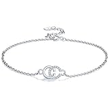 ☼Mejor regalo☼El brazalete de tobillero de plata de Lydreewam para mujer viene con un bonito joyero azul, será un regalo fantástico en cualquier fecha especial. Sorprenderla y decirle cuánto la amas.