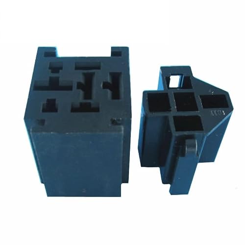 AERBNYEQP 40A/80A car Relay Socket Base Cross Type 4 feet 5 Black bakelite with Terminal(80a With 5 Terminals)