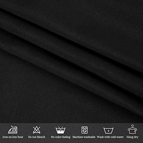 6 Pack Polyester Tablecloths, Black 70 x 144 Inch Polyester Table Cloth for 8 Foot Rectangle Tables, Stain and Wrinkle Resistant Washable Fabric Table Cover for Wedding Banquet Restaurant Party