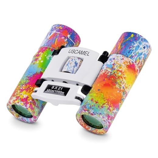 USCAMEL Prismáticos Niños, Compactos 8×21 Adultos Prismáticos Impermeable Mini para Observar Aves, Viajar, Camping, Caza
