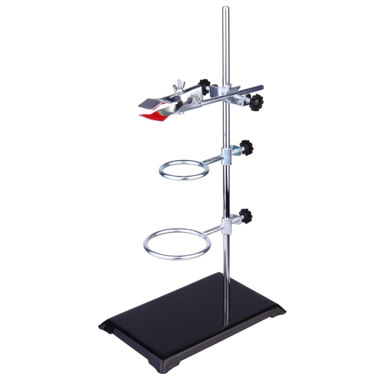GALPADA Supporto Da Laboratorio in Ferro Con Morsetto Per Fiaschetta Kit Metallico Di Qualità Professionale Per Esperimenti Chimici Base Stabile e Resistente