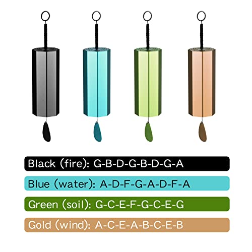 Entemah Sinos de Vento de Metal Meditação Chord Windchime Windbell para Jardim Exterior Pátio Decora