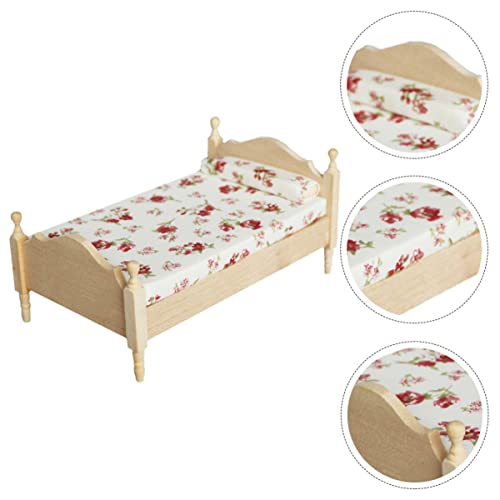 TOYANDONA 2 Pcs Colchão Móveis Quarto Infantil Bonecas Decoração- Escala E Cama Com Modelo de Casa R