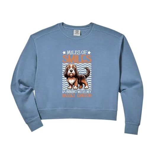Womens Running with my Grand Basset Griffon Vendéen Comfort Colors Crop Sweatshirt