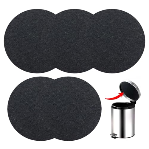 AOEVUIR 5 Pcs Antiolor para Cubo de Basura Filtros Redondos Filtros de Carbón Activado para Cubo de Basura