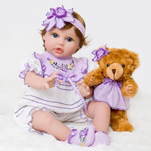 Aori Reborn Baby Dolls - Lifelike Baby Girl Doll With Soft Vinly Limbs And Weighted Body, 22 Inch #TOP1