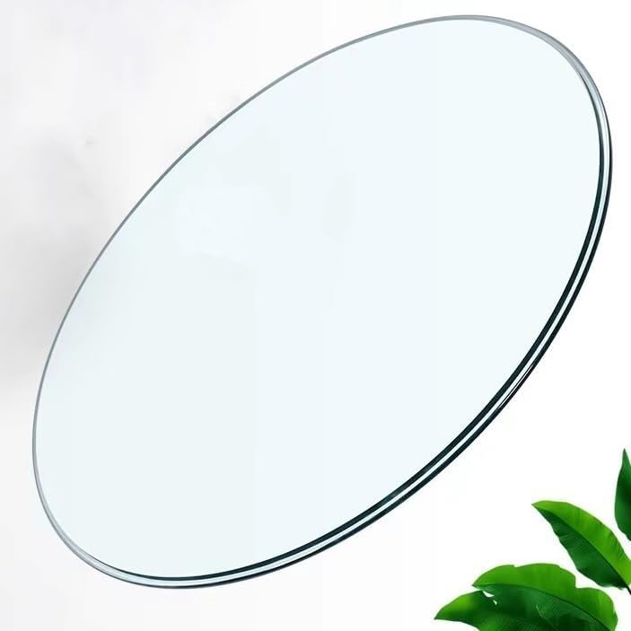 SYYXHC 36inch Dining Table Top Replacement, Transparent Countertop for Outdoor Patio Tables, Tempered Glass Tabletop for End Tables(50cm/19.6in)