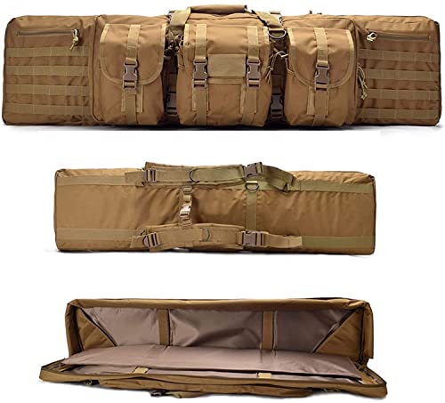 Gewehrtasche, Waffenkoffer für Langwaffen, Waffenkoffer, Langwaffenkoffer, Futteral Langwaffen, Airsoft Waffen Rucksack, Weich Gepolsterter Gewehrkoffer Sand Color,93cm Cover