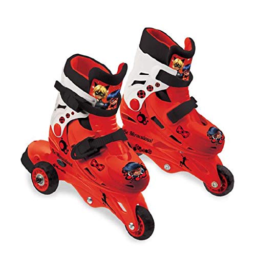 Lady Bug Miraculous MD-18546 Patines, Multicolor, Talla Ajustable