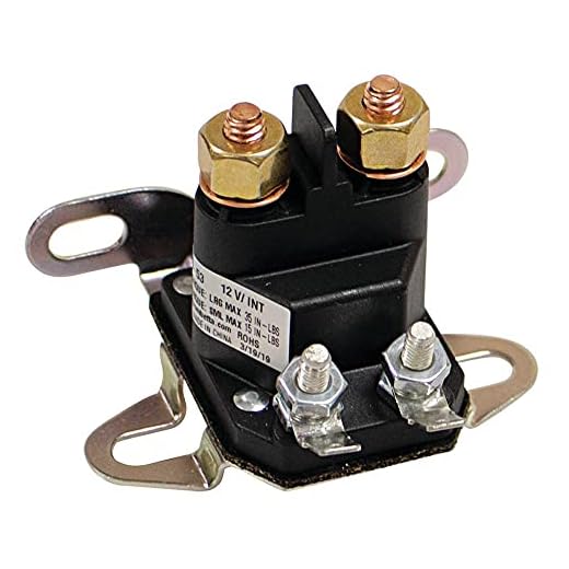 Stens New 435-435 Starter Solenoid Replacement for Exmark 52" and 60" Turf Tracer Floating Deck Walk-Behind Serial No. 190,000 - Higher, Without ECS 117-1197, 1-513075, 513075