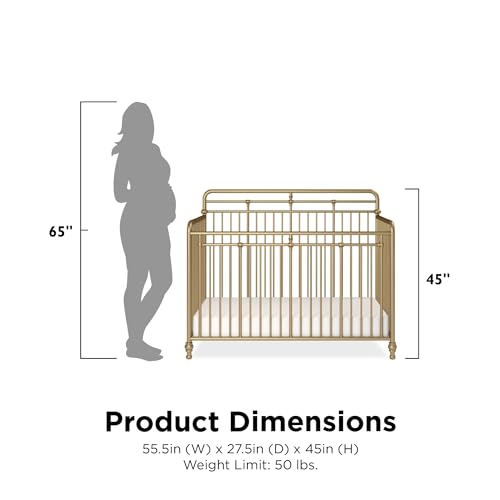 Little Seeds 5717871COM Monarch Hill Hawken 3 In 1 Convertible Metal Crib thumb #4