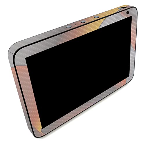 Image of MightySkins Carbon Fiber Skin Compatible with Amazon Echo Show 8 (Gen 2) - Marble Magma | Protective, Durable Textured Carbon Fiber Finish | Easy to Apply | Made in The USA