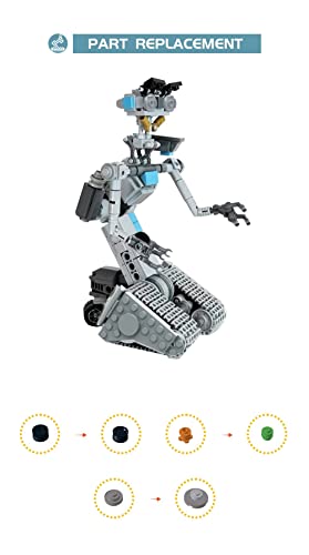Track Robot Johnny 5 Building Block,Awesome Mech Armor Number 5 Building Toy Set; Movie Circuit Action Figures Robot,Collectible Mechanical Model,Christmas New Year Gift For Boys Girls (369 Pieces) #TOP5