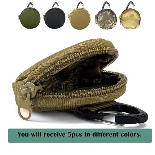 FULUDM 5 Stück Leckerlitasche Leckerlibeutel für Hunde - Futterbeutel Hundetraining Hundeleckerli Tasche Leckerli Beutel Tragbare mit Reißverschluss und Karabiner